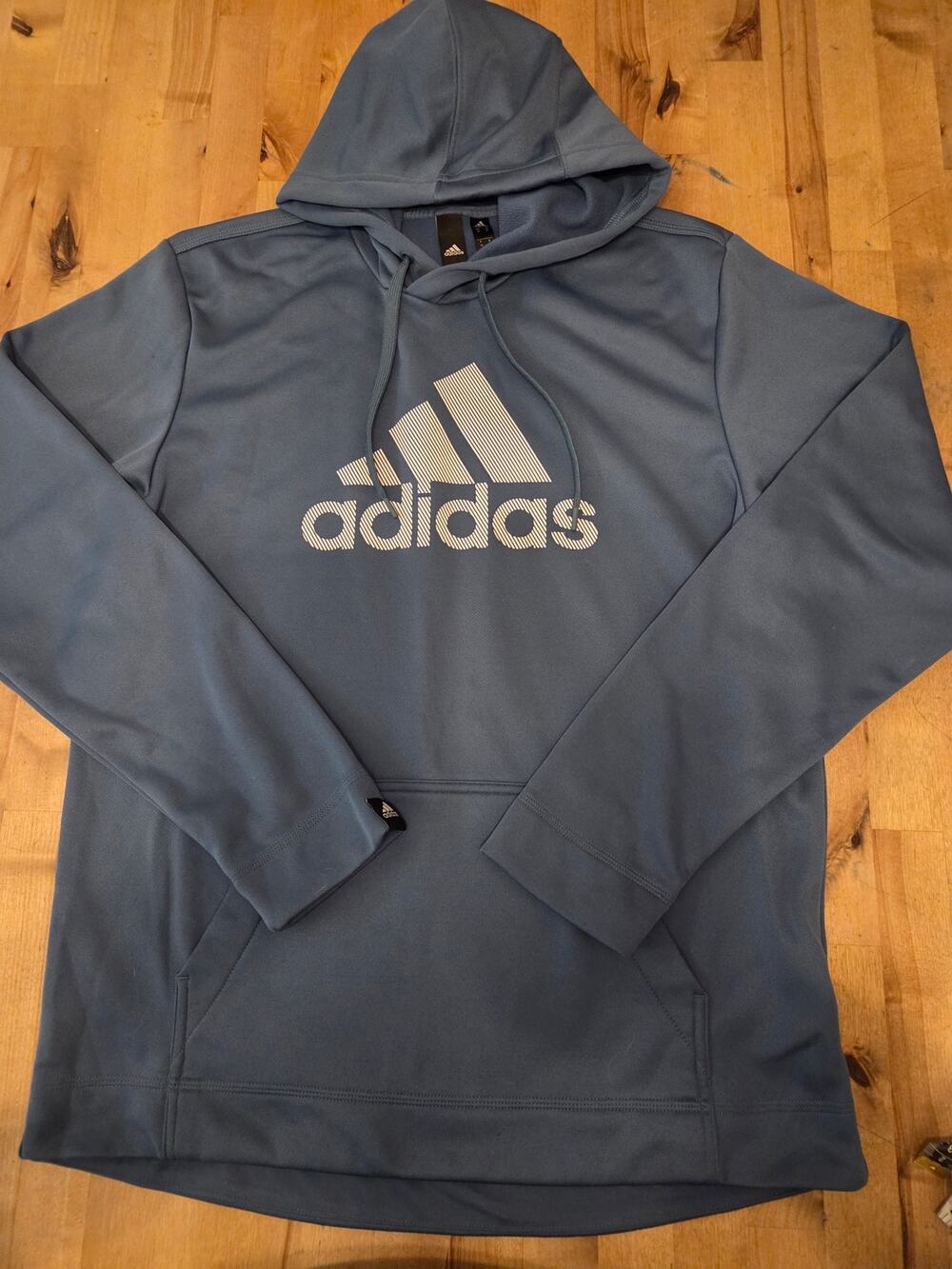 adidas Men's Game and Go Pullover Hoodie Blue Size Medium  Excellent Condition